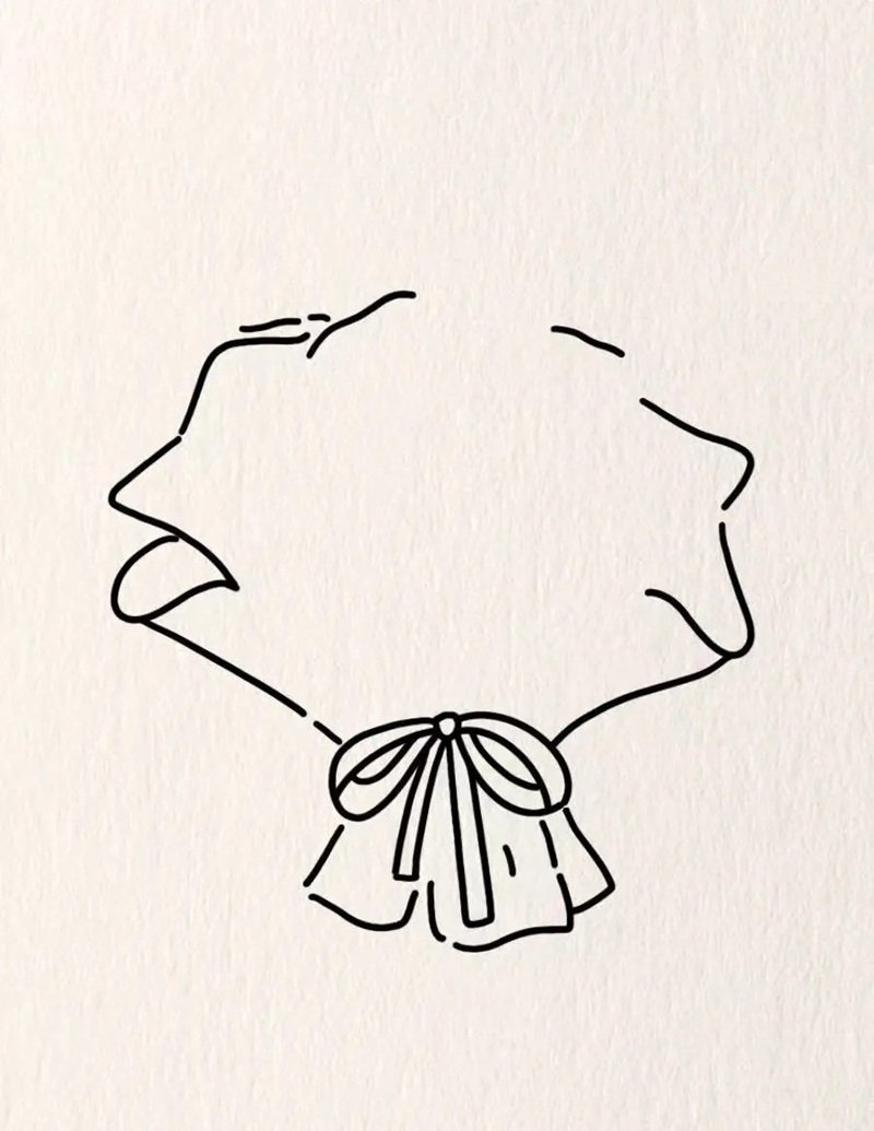 How to draw a bunch of flowers easy 2