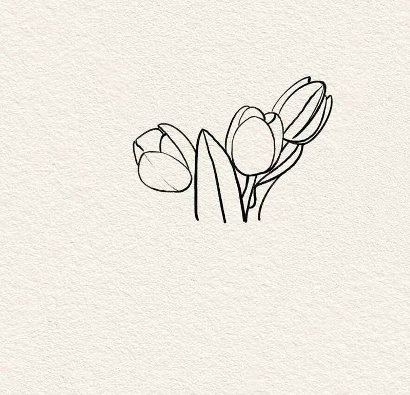 How to draw a bunch of flowers in a vase 3