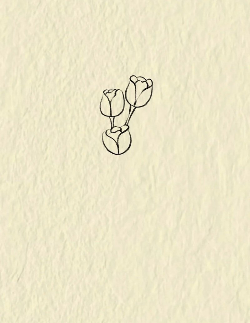 How to draw a bunch of flowers step by step 1