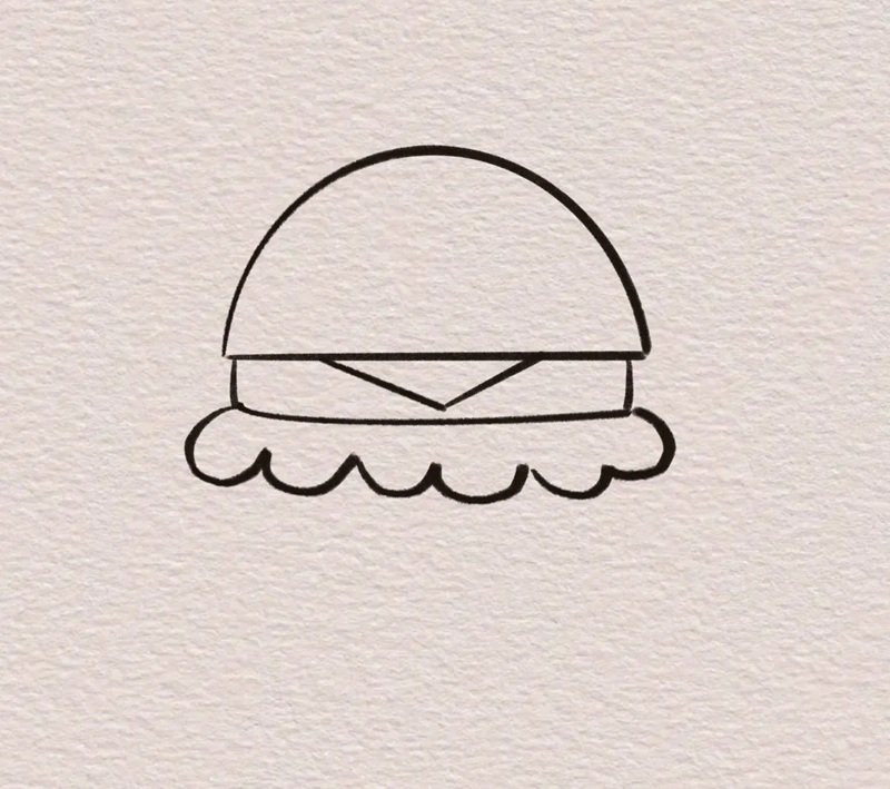 How to draw a burger easy 5
