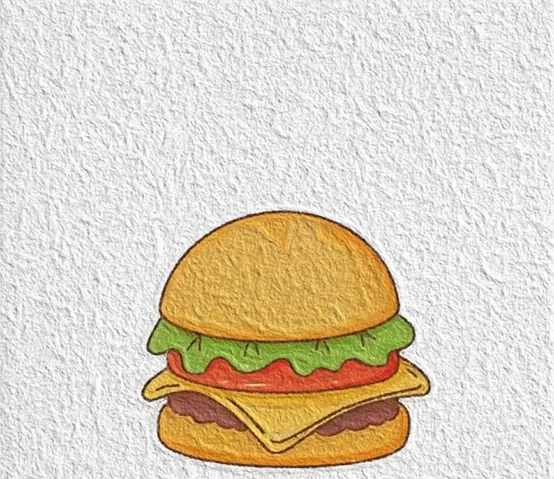 How to draw a burger