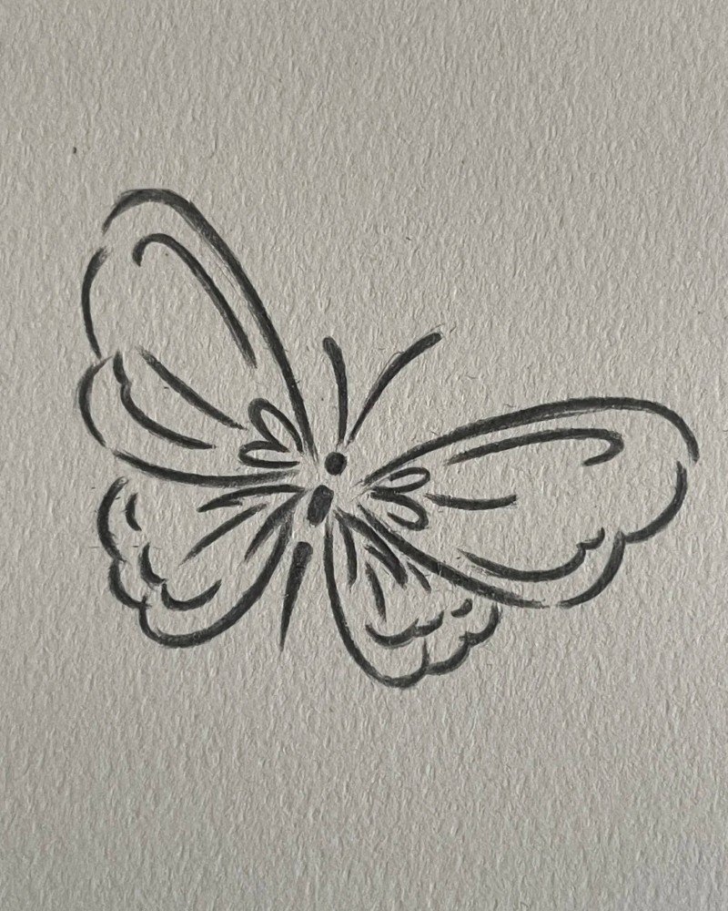 How to draw a butterfly step by step 7