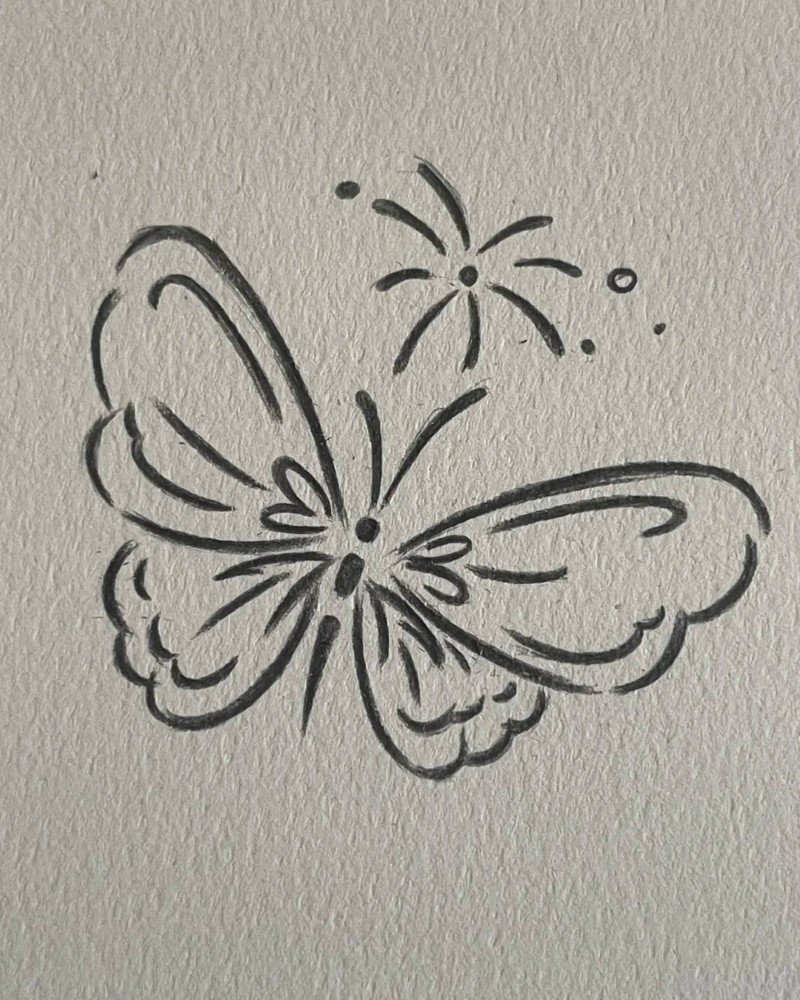 How to draw a butterfly step by step 8