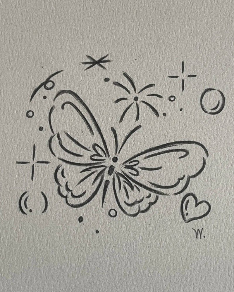 How to draw a butterfly step by step