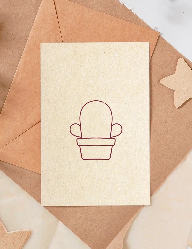 How to draw a cactus cute 4