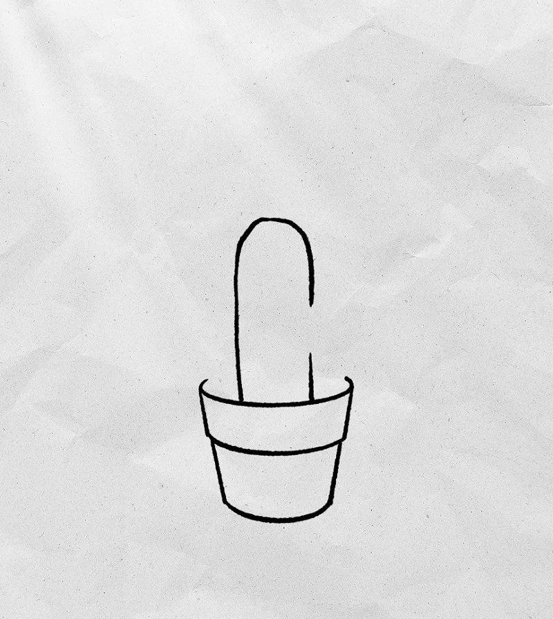 How to draw a cactus easy 3