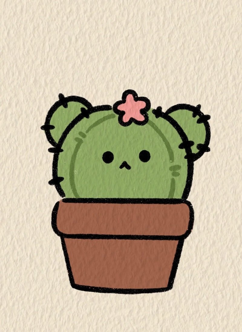 How to draw a cactus for kids