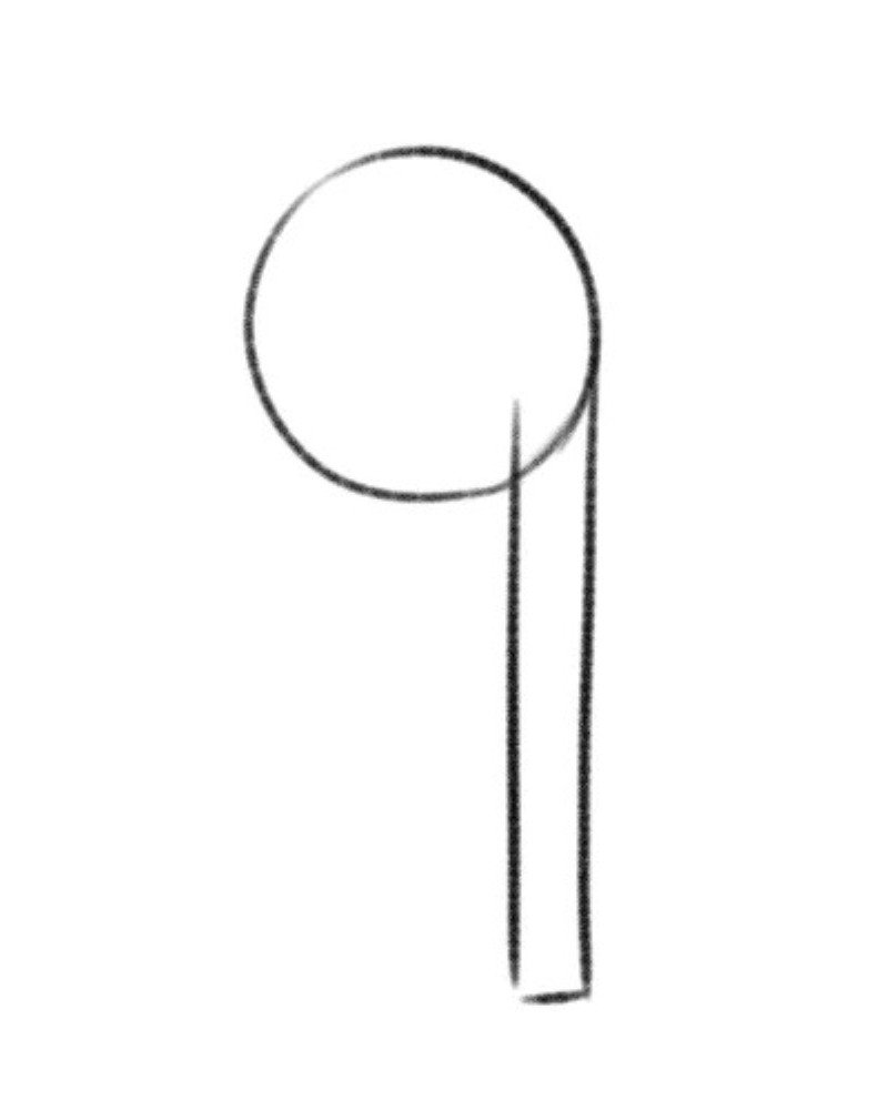 How to draw a candy cane 1