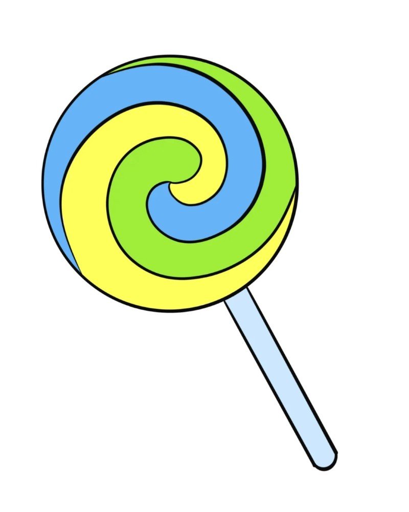 How to draw a candy cane for kids