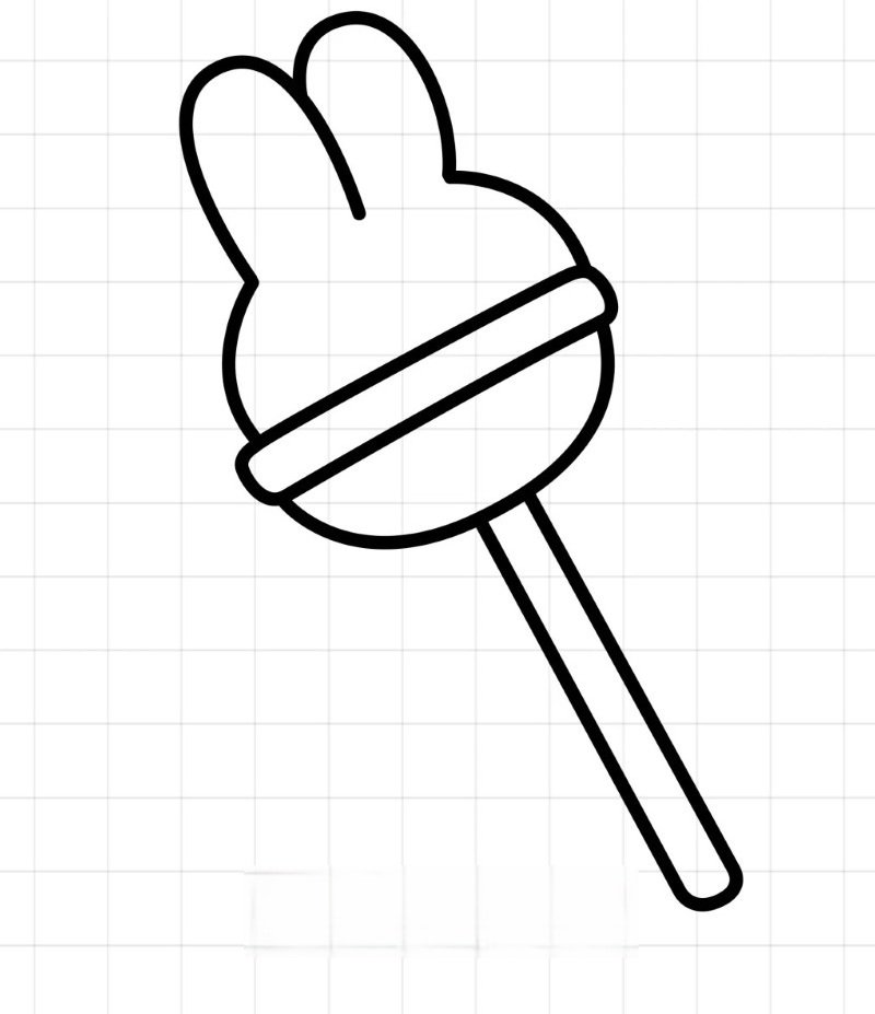 How to draw a candy cane step by step 4