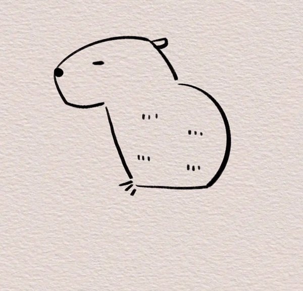 How to Draw a Capybara Easy 7