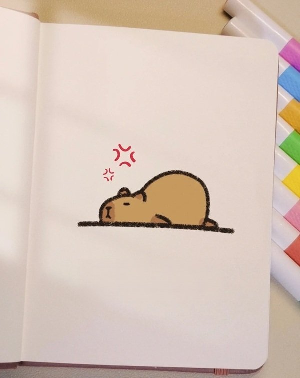 How to draw a capybara easy step by step