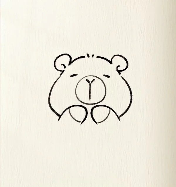 How to draw a capybara step by step 3