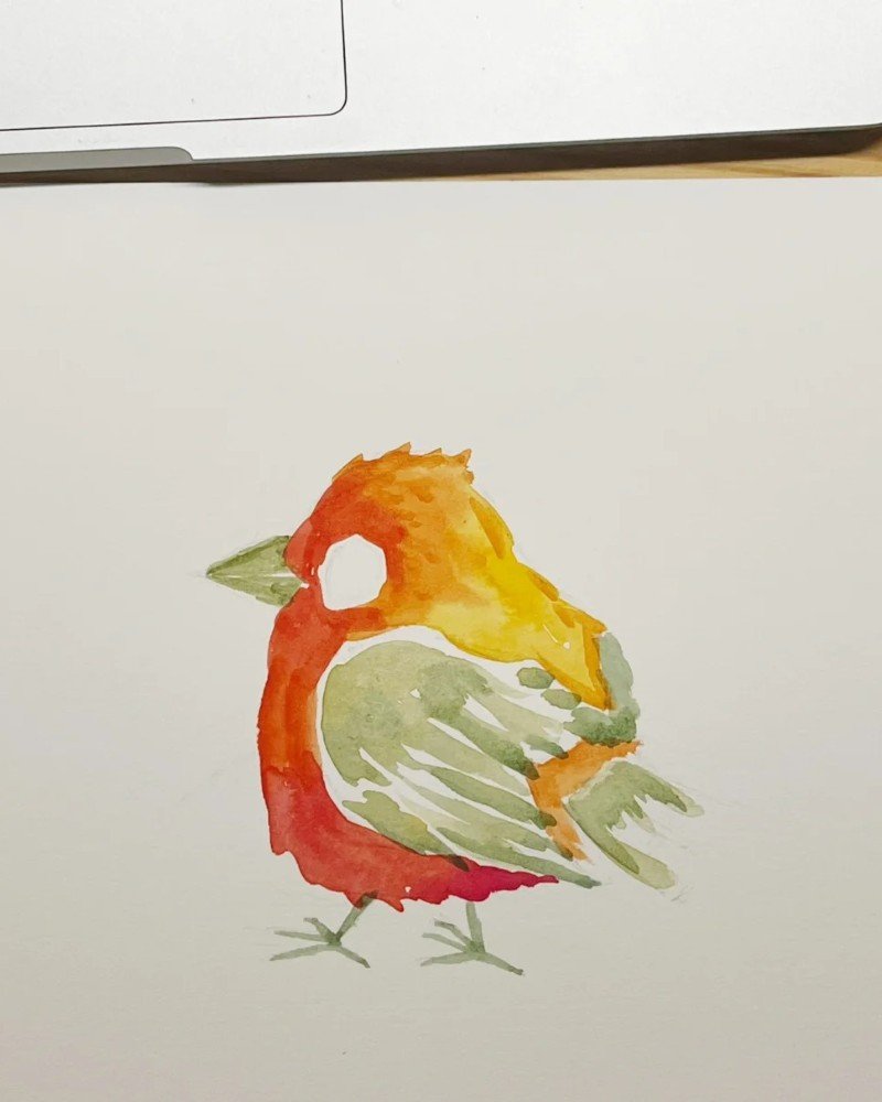 How to draw a cardinal bird cute 2