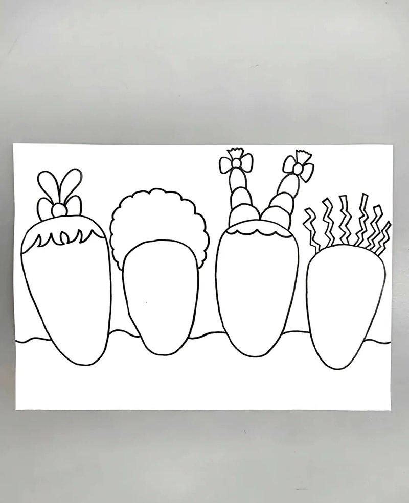 How to draw a carrot beautiful 2