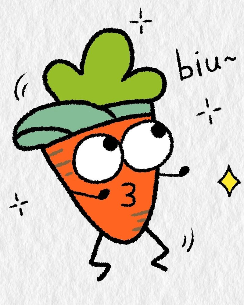 How to draw a carrot cute 