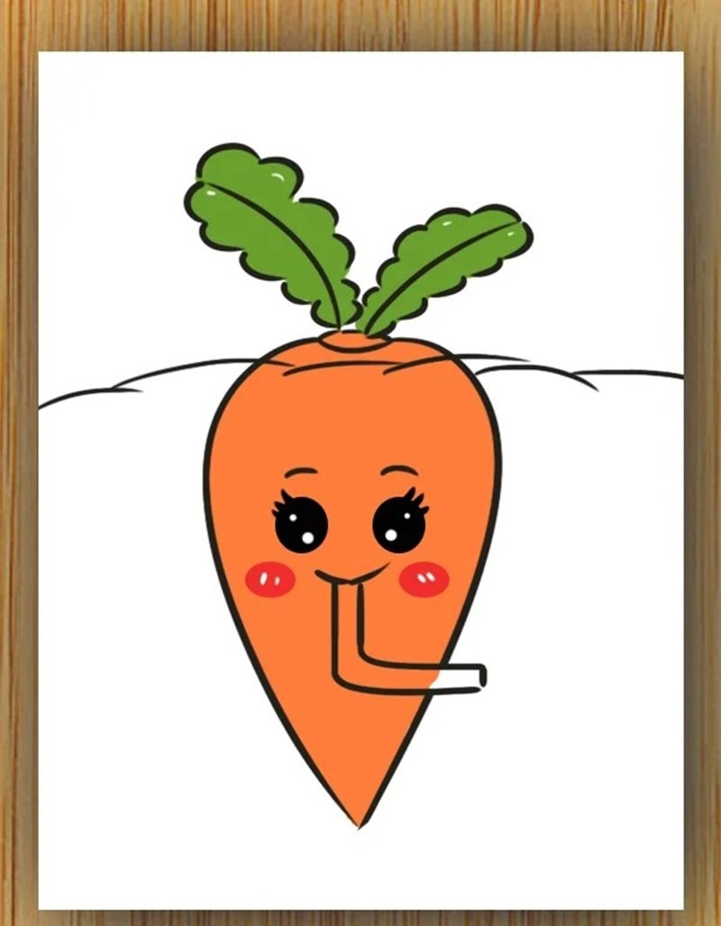 How to draw a carrot easy