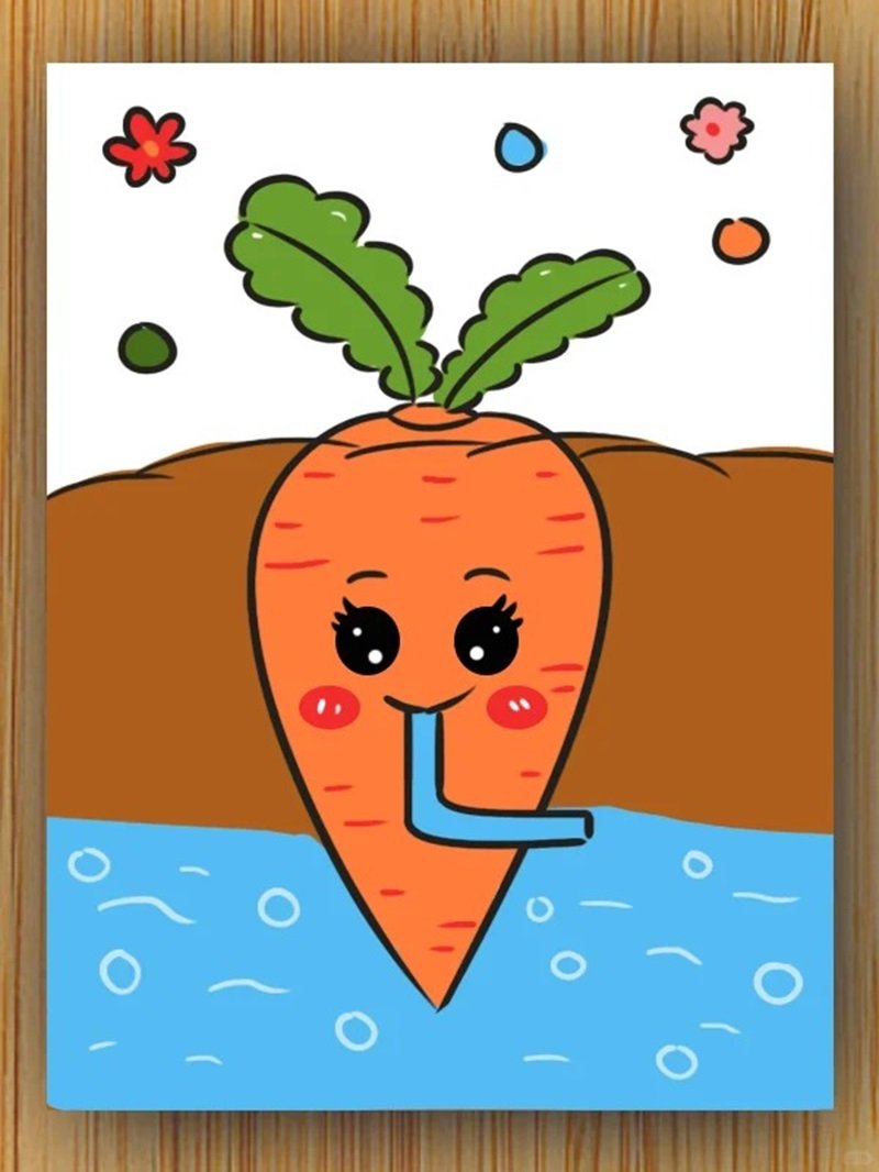 How to draw a carrot easy 1