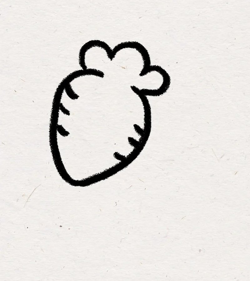 How to draw a carrots 3