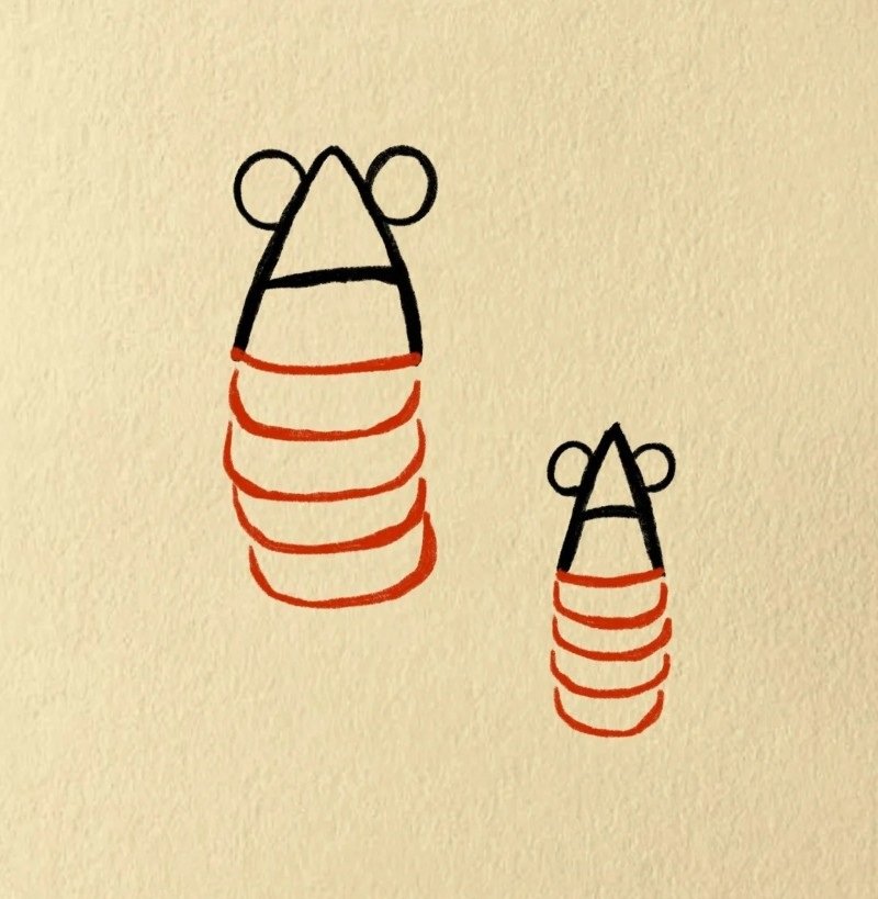 How to draw a cartoon lobster 3