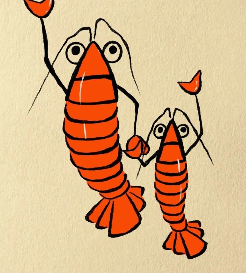 How to draw a cartoon lobster