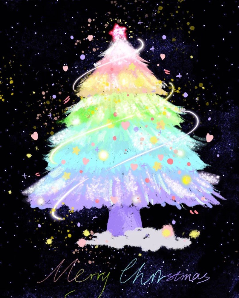 How to draw a cartoon pine tree