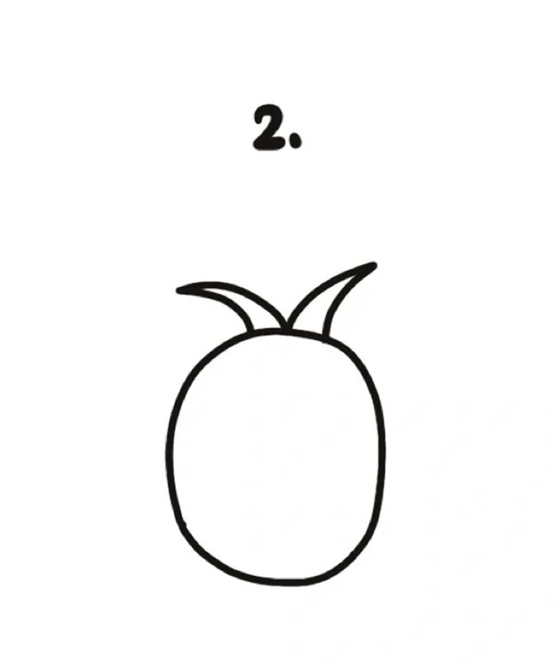 how to draw a pineapple 2