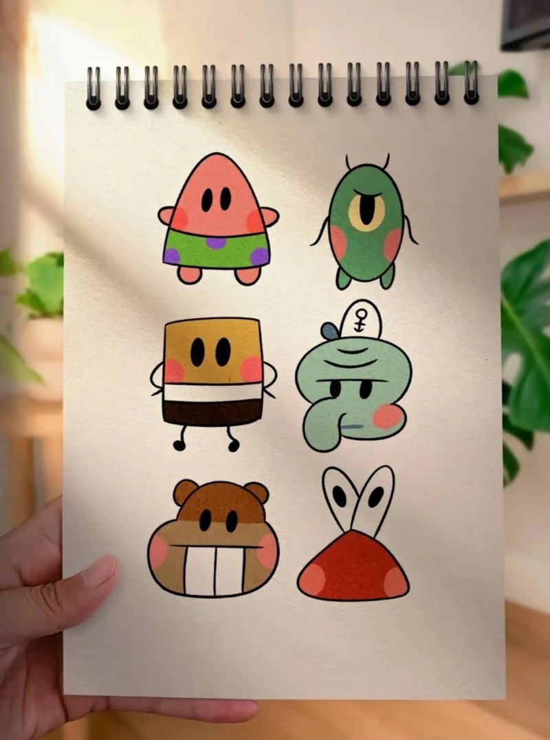 How to draw a Spongebob Squarepants cute