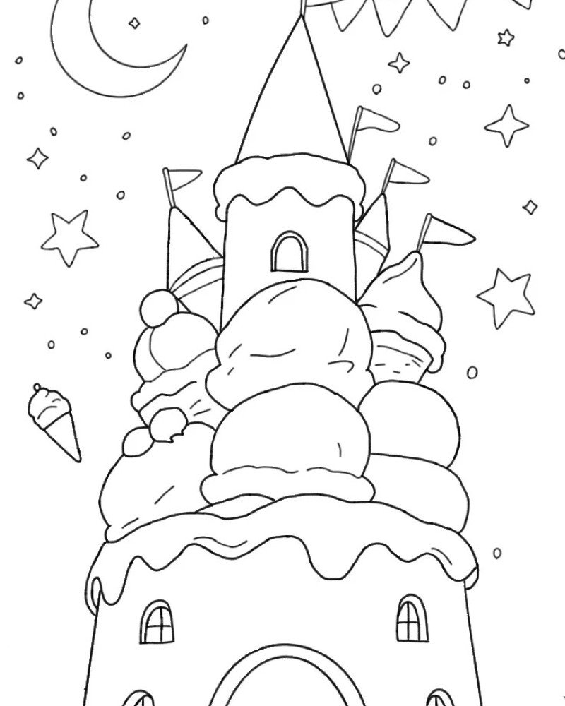 How to draw a castle 6