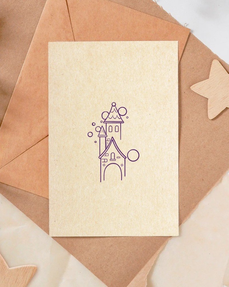 How to draw a castle cute  4