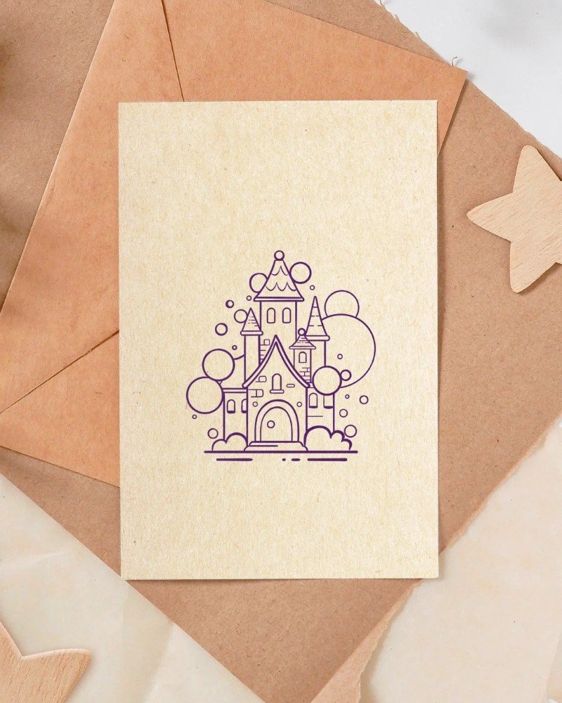How to draw a castle cute  8