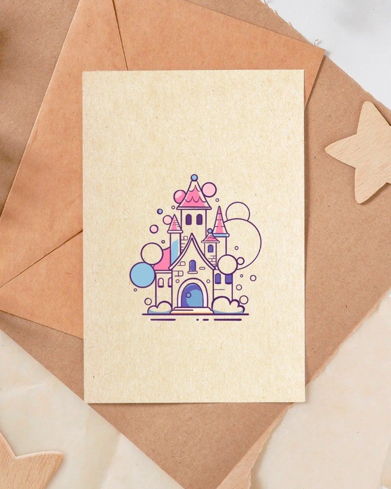 How to draw a castle cute  9