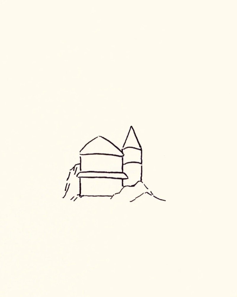 How to draw a castle easy 1
