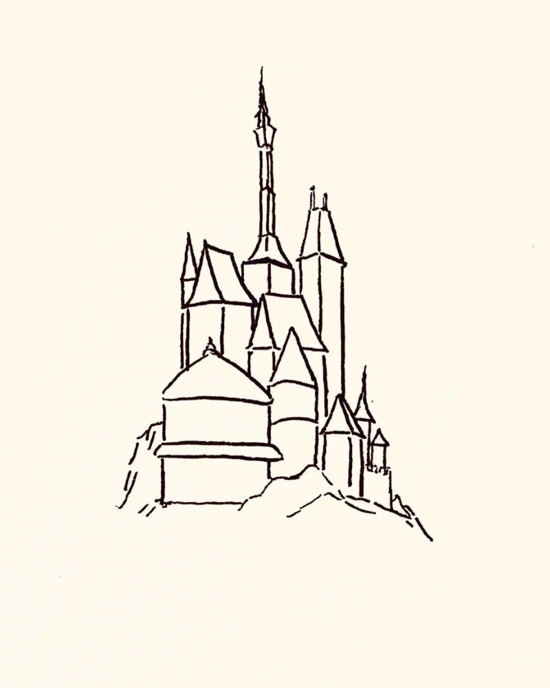 How to draw a castle easy 2