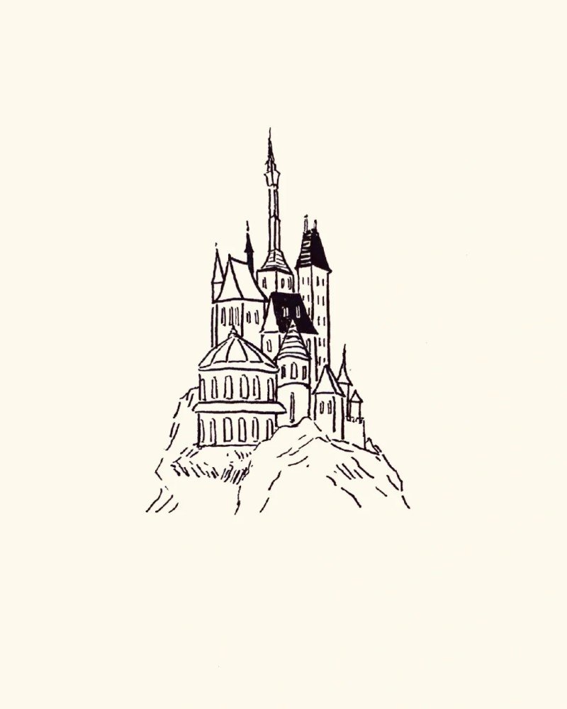 How to draw a castle easy