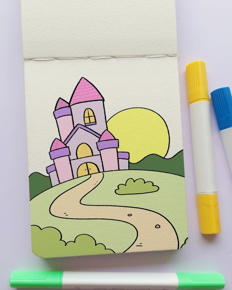 How to draw a castle for kids 3