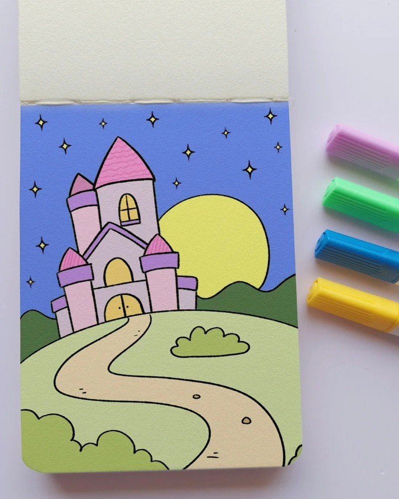 How to draw a castle for kids