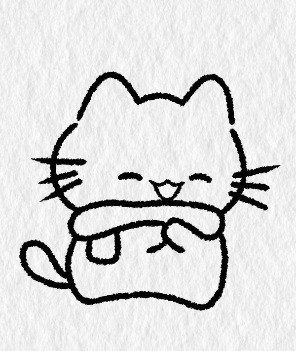 How to draw a cat step by step5