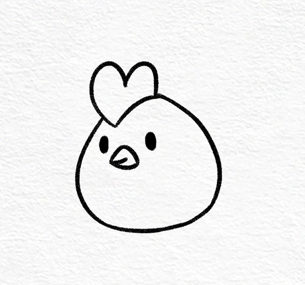 How to draw a chicken with pencil 2