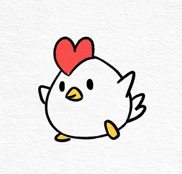 How to draw a chicken with pencil