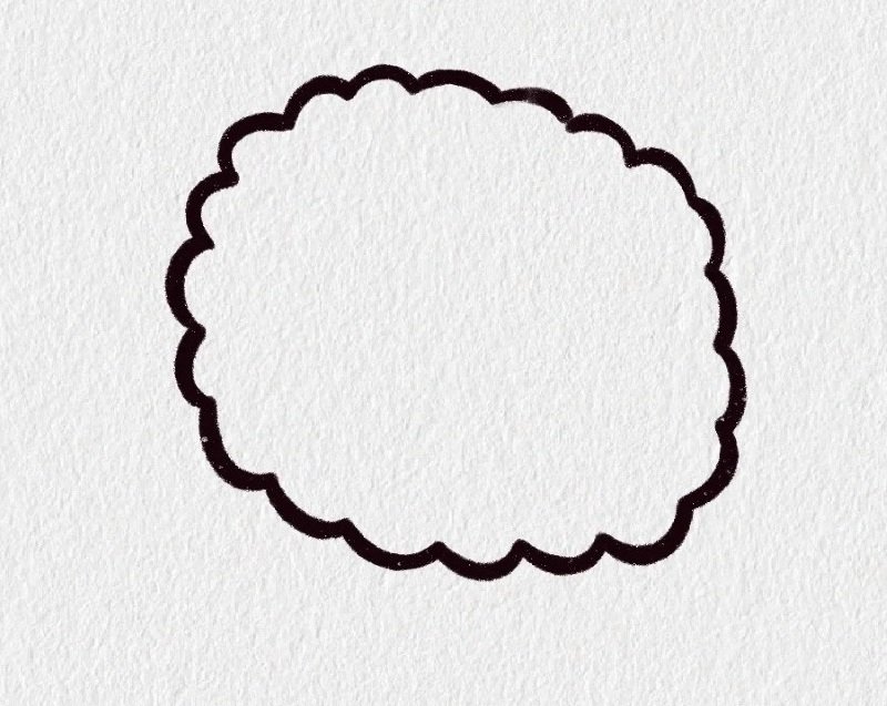 How to draw a chocolate chip cookie 1