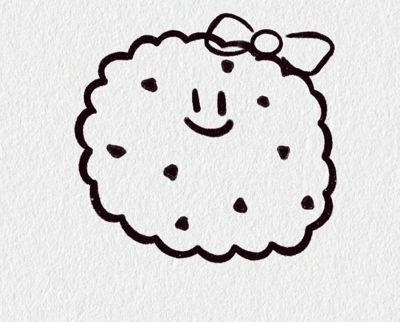 How to draw a chocolate chip cookie 4