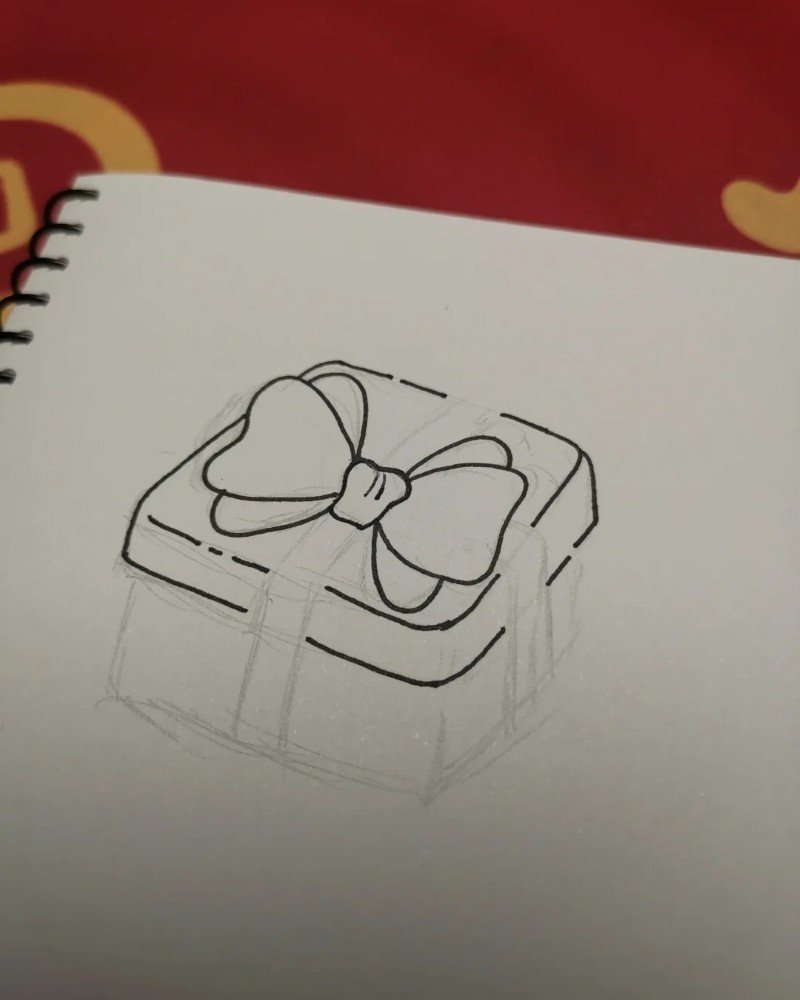 How 2to draw a christmas present