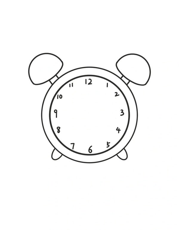 How to draw a clock step by step 4