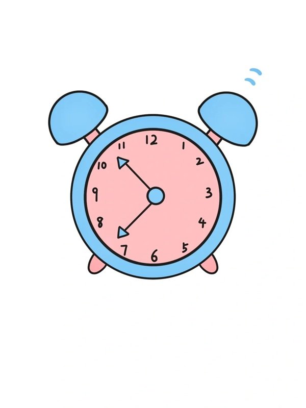 How to draw a clock step by step