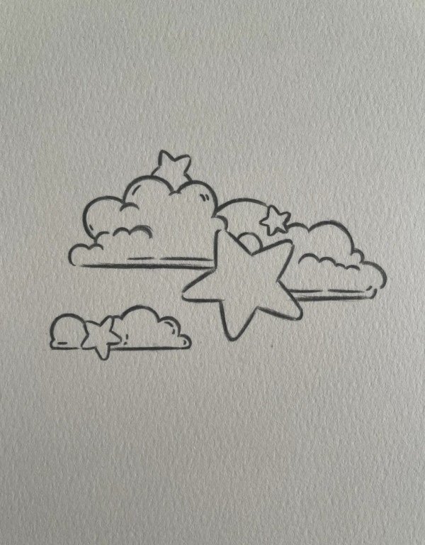 How to draw a cloud 6