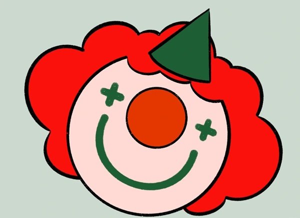 How to draw a clown easy