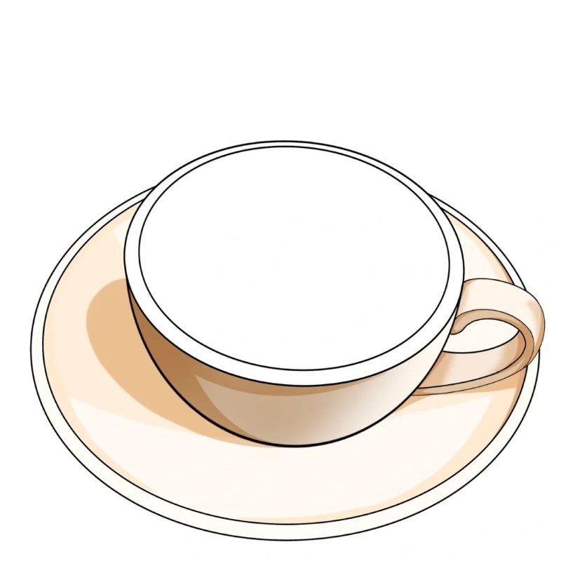 How to draw a coffee cup 4