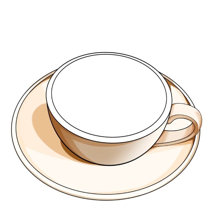 How to draw a coffee cup 6 