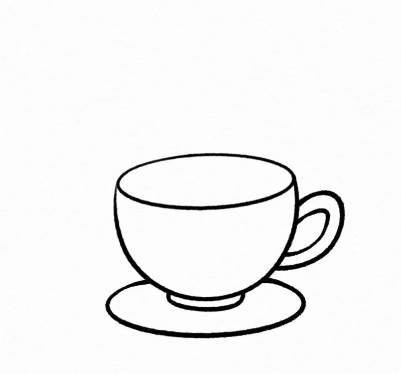 How to draw a coffee cup step by step 3